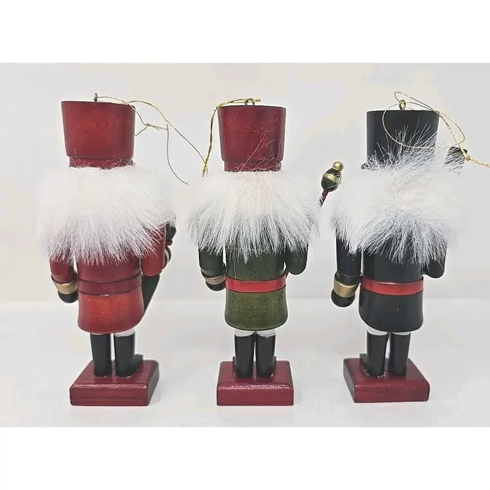 1990's‎ Pfaltzgraff Nutcracker Soldier Wooden Christmas Ornaments New U269